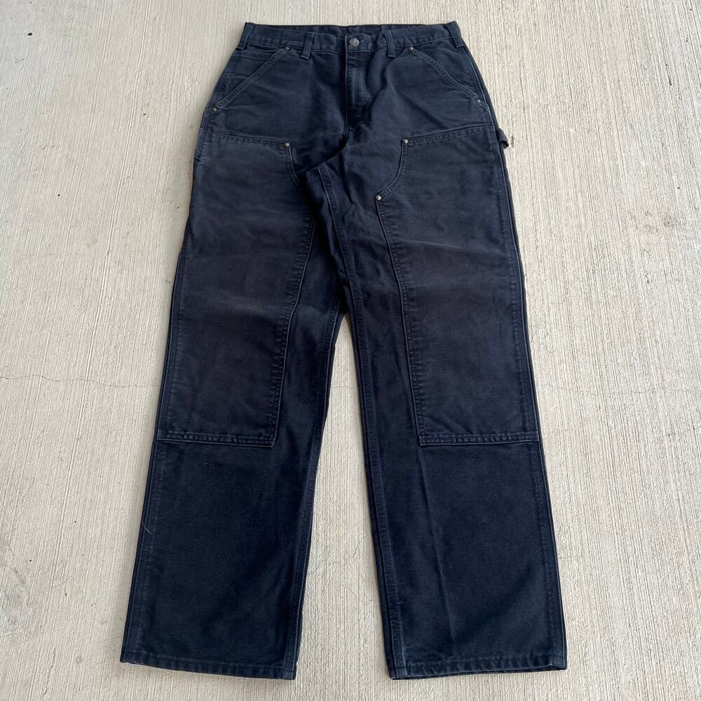 Carhartt B136 BLK black double knee work wear carpenter pants